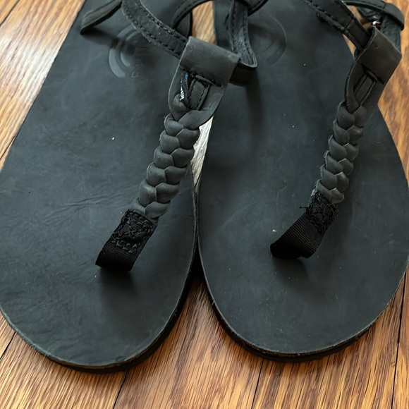 NWOT Rainbow Sandals T Street Center Braid Ankle Strap • Black •6.5- 7.5 - Picture 6 of 6